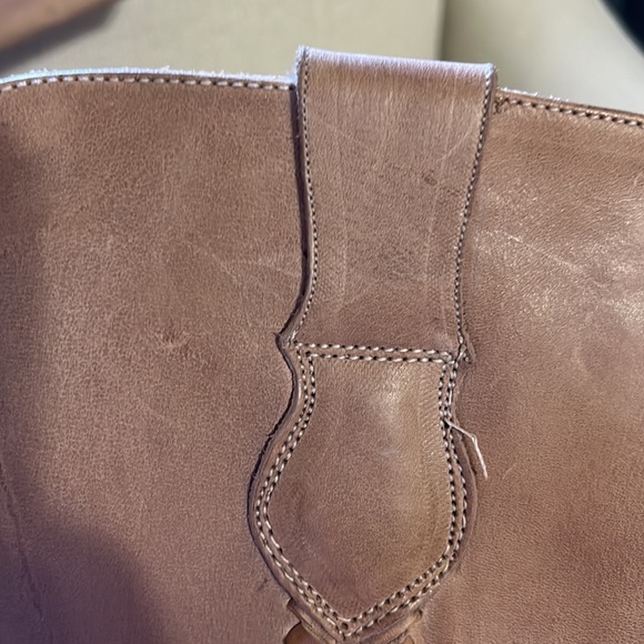 Lucchese boots tan leather with braid.Only worn a few times. 6 1/2 B. EUC - Picture 4 of 7